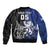 New Zealand And Scotland Rugby Custom Sleeve Zip Bomber Jacket Maori Tiki With Thistle Together
