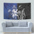 New Zealand And Scotland Rugby Tapestry Maori Tiki With Thistle Together