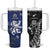 New Zealand And Scotland Rugby Custom Tumbler With Handle Maori Tiki With Thistle Together
