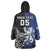 New Zealand And Scotland Rugby Custom Wearable Blanket Hoodie Maori Tiki With Thistle Together
