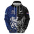 New Zealand And Scotland Rugby Custom Zip Hoodie Maori Tiki With Thistle Together