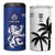 Fiji And Scotland Rugby Custom 4 in 1 Can Cooler Tumbler Fijian Palm Tree With Thistle Together