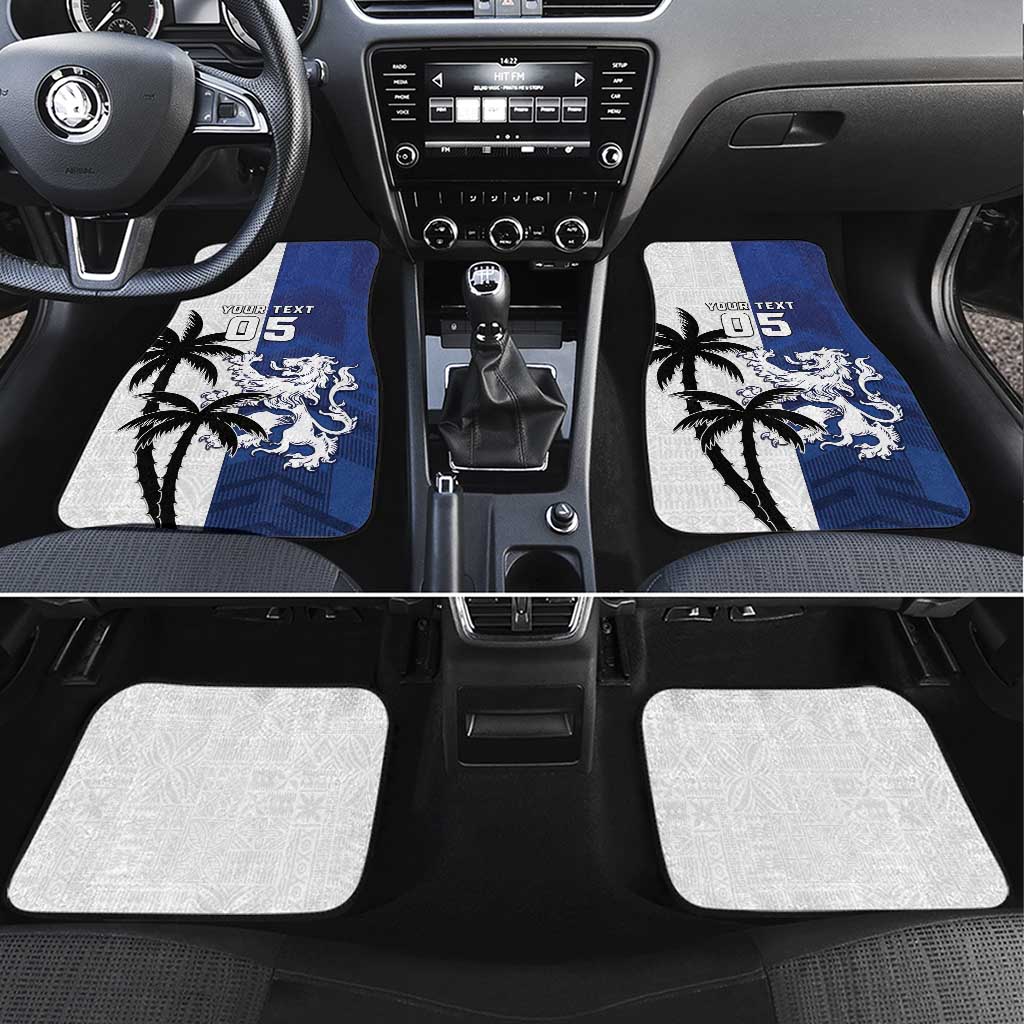 Fiji And Scotland Rugby Car Mats Fijian Palm Tree With Thistle Together