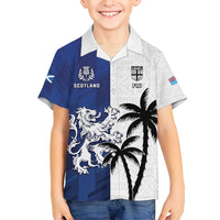 Fiji And Scotland Rugby Custom Hawaiian Shirt Fijian Palm Tree With Thistle Together