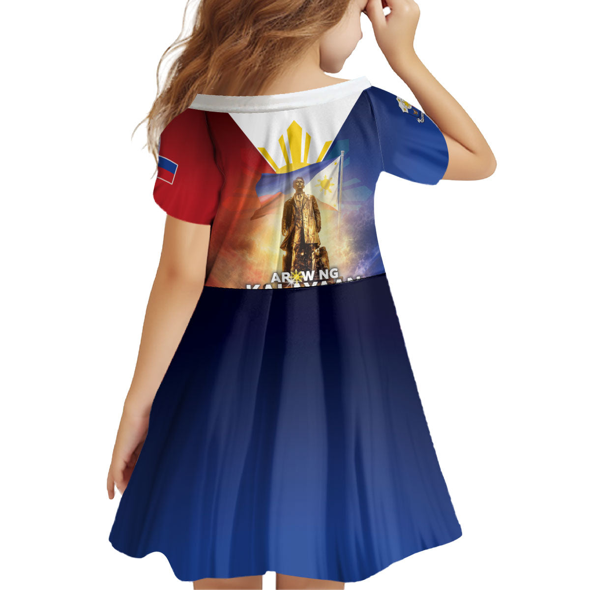 Philippines Kid Short Sleeve Dress Maligayang Araw Ng Kalayaan