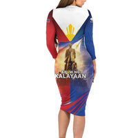 Philippines Long Sleeve Bodycon Dress Maligayang Araw Ng Kalayaan