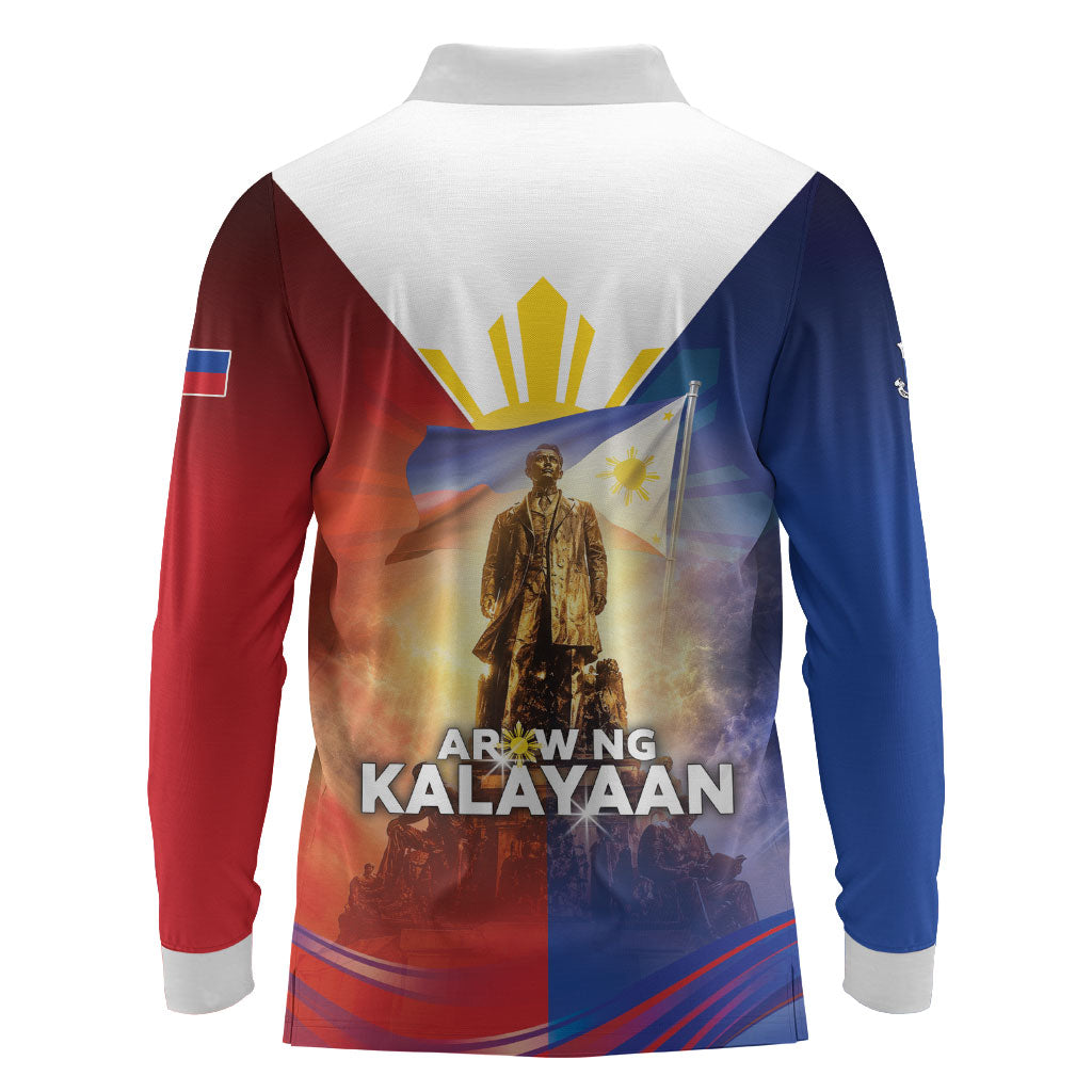 Philippines Long Sleeve Polo Shirt Maligayang Araw Ng Kalayaan