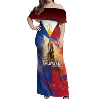 Philippines Off Shoulder Maxi Dress Maligayang Araw Ng Kalayaan