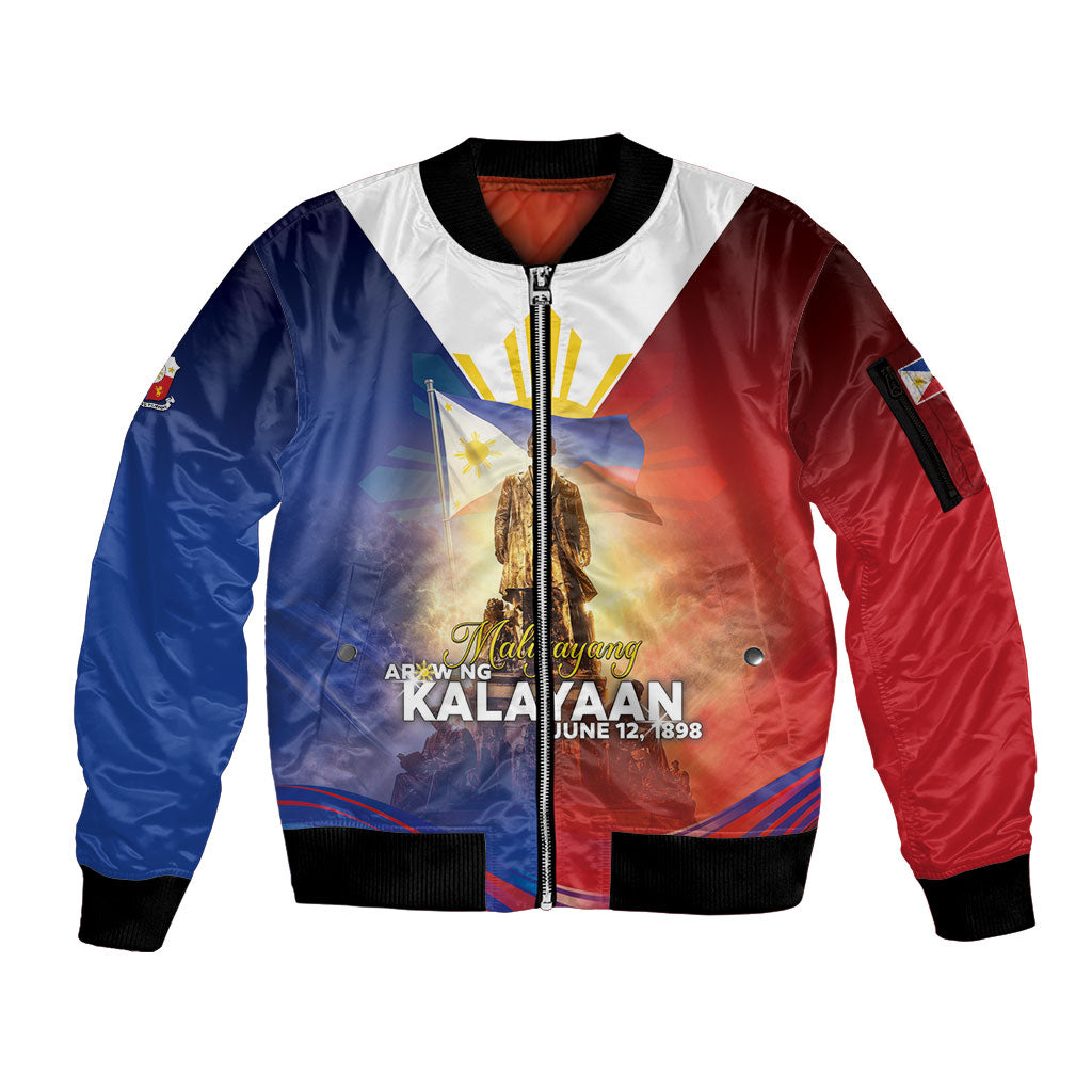 Philippines Sleeve Zip Bomber Jacket Maligayang Araw Ng Kalayaan