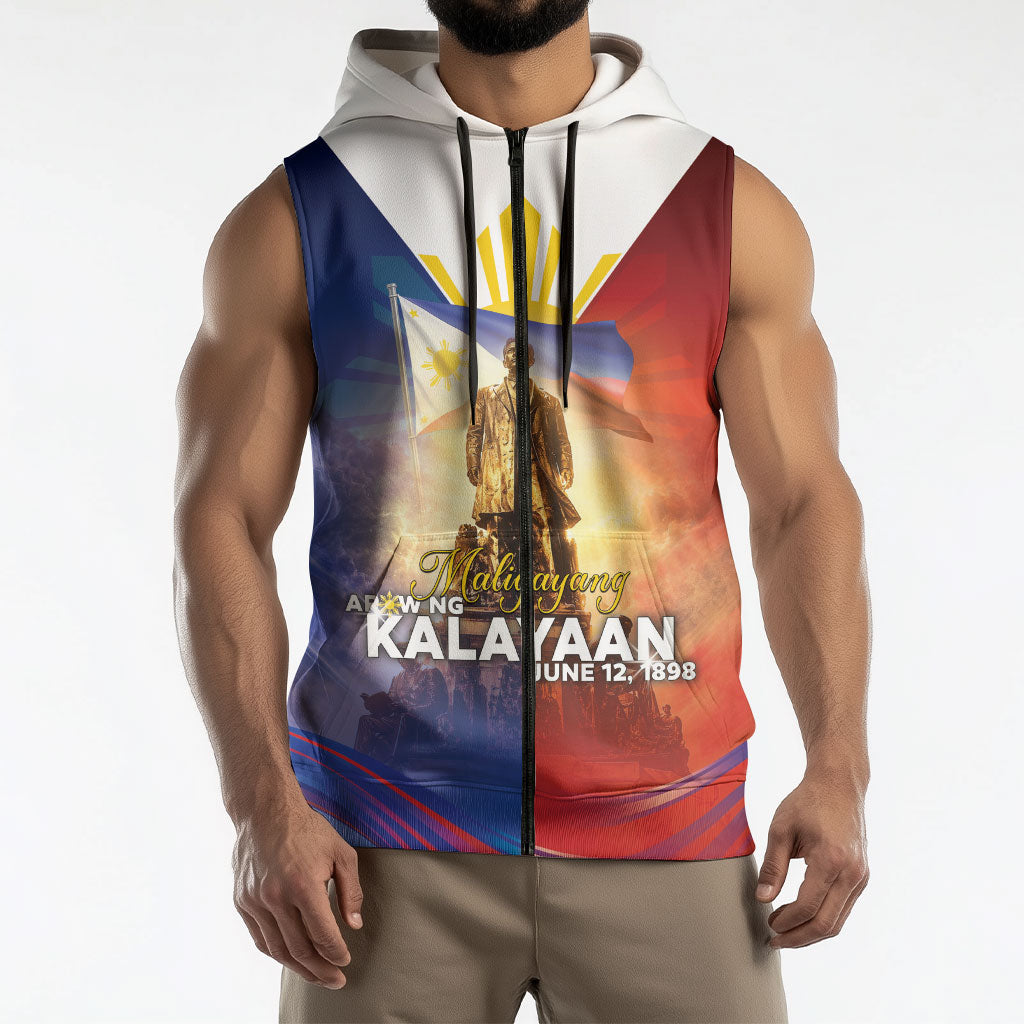 Philippines Sleeveless Zip Hoodie Maligayang Araw Ng Kalayaan