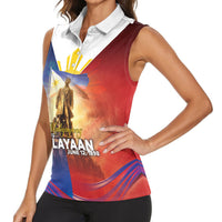 Philippines Women Sleeveless Polo Shirt Maligayang Araw Ng Kalayaan