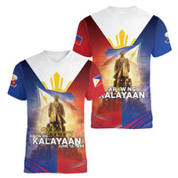 Philippines Women V-Neck T-Shirt Maligayang Araw Ng Kalayaan