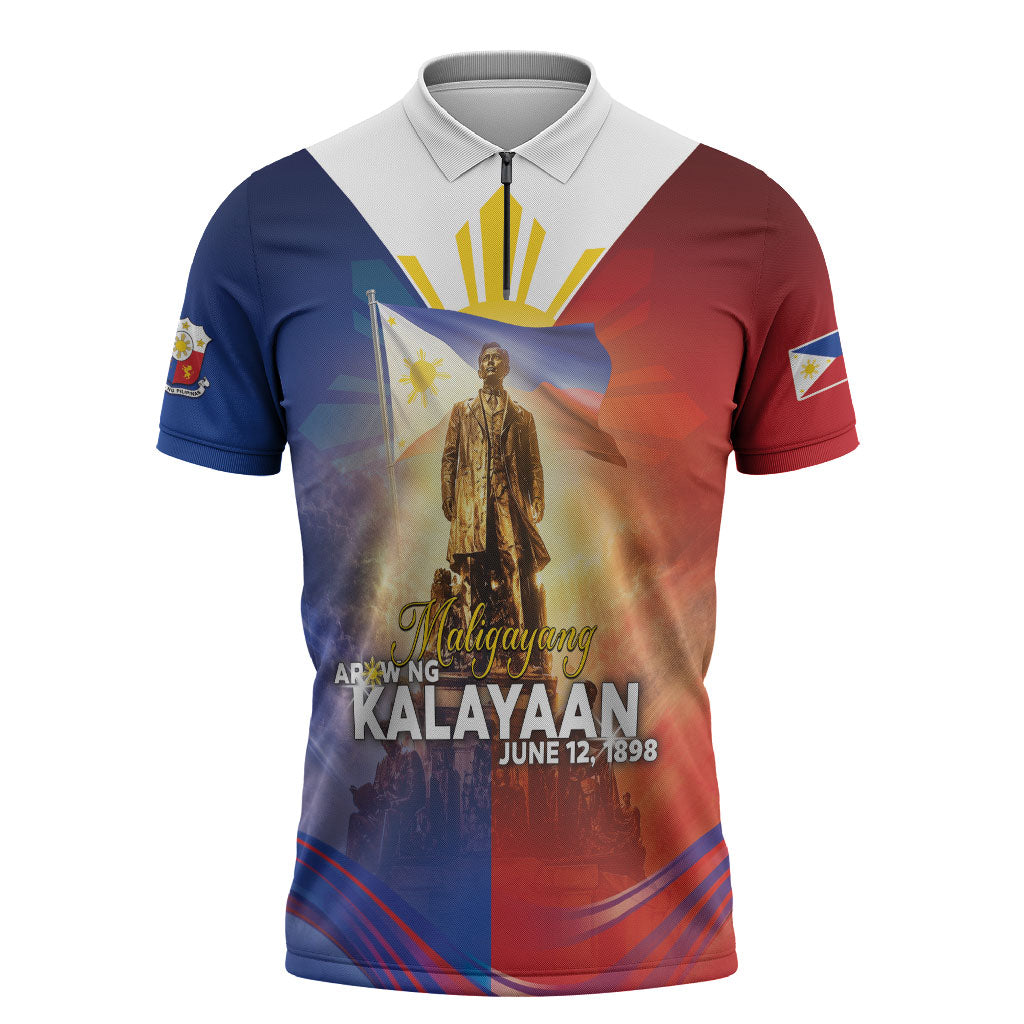 Philippines Zipper Polo Shirt Maligayang Araw Ng Kalayaan
