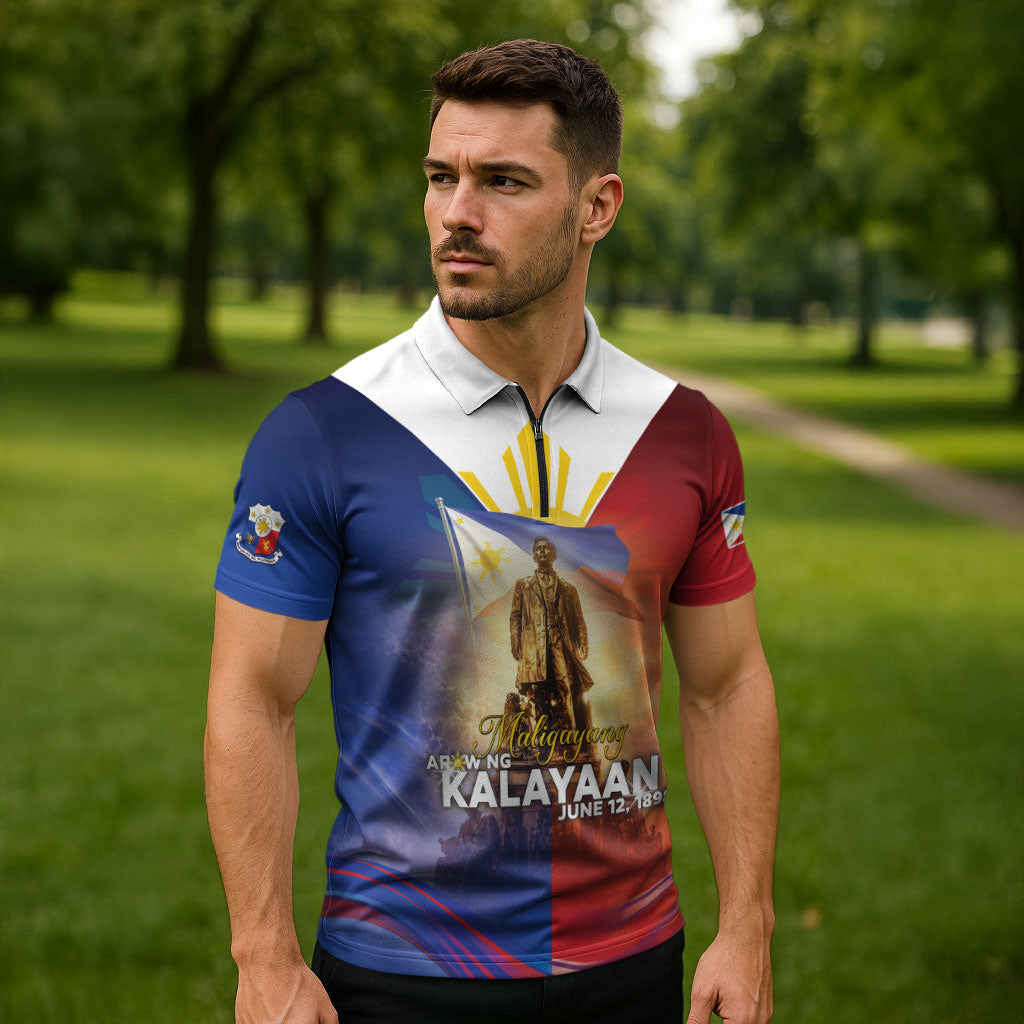 Philippines Zipper Polo Shirt Maligayang Araw Ng Kalayaan