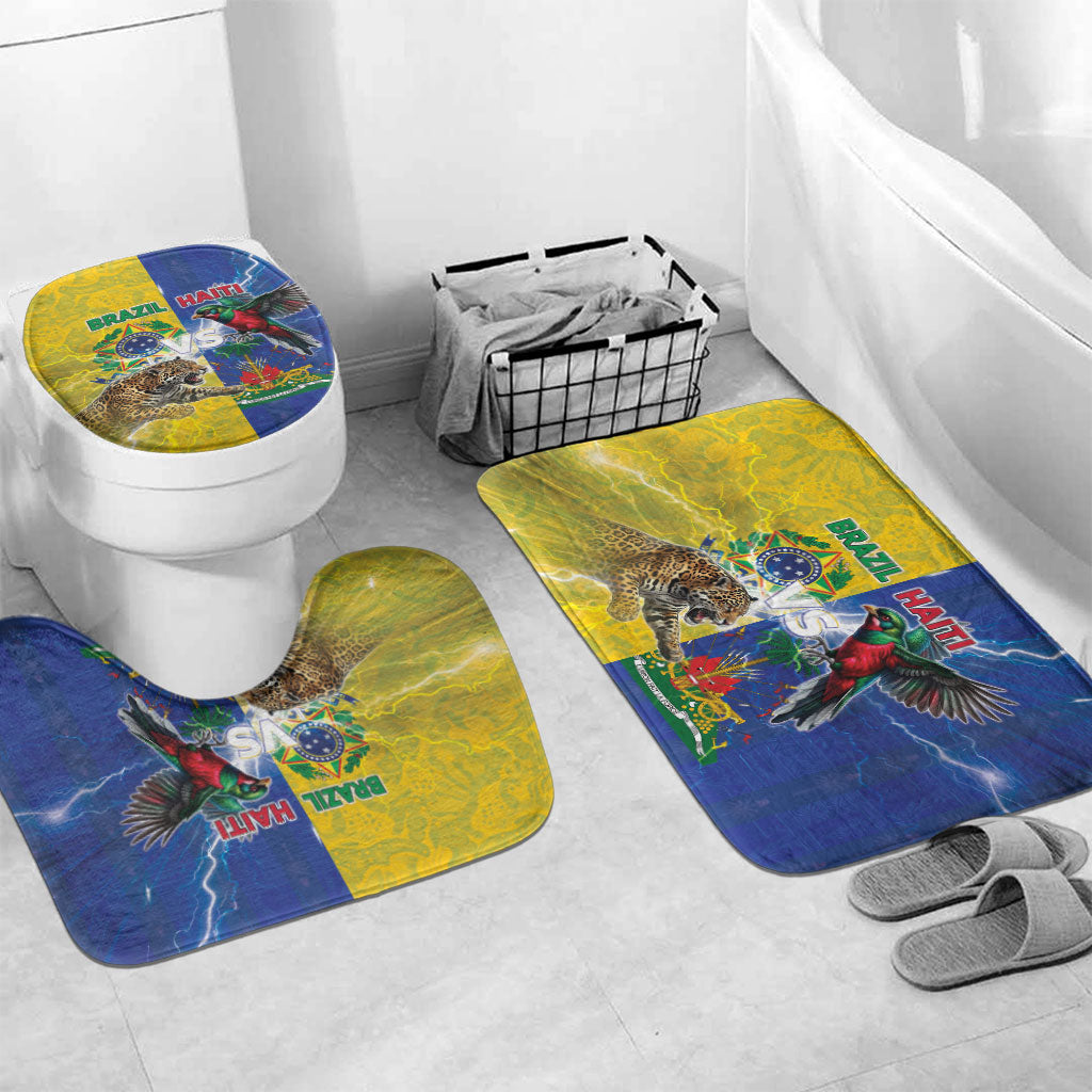 Brazil And Haiti Football Bathroom Set Jaguar With Kanson Wouj Special Style