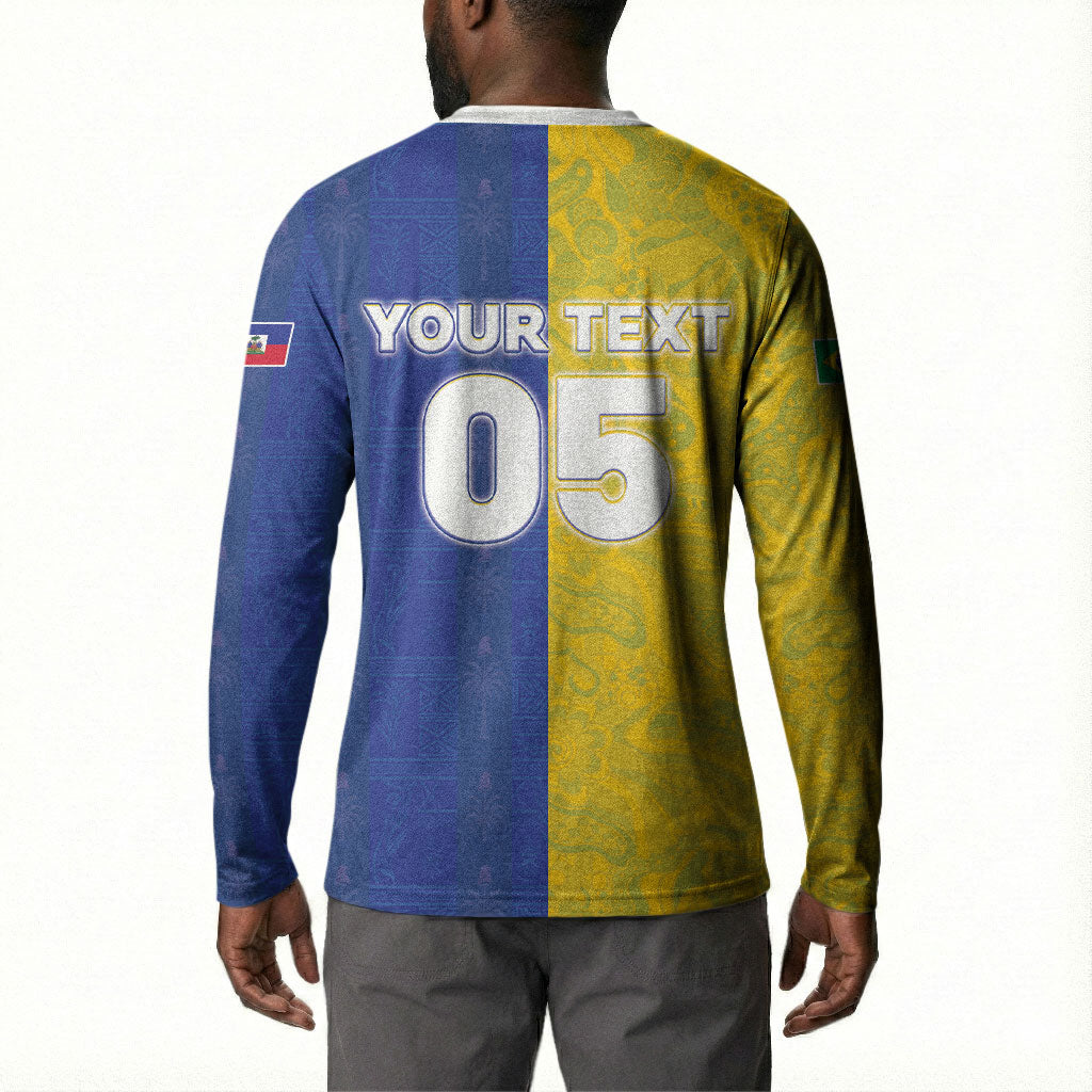 Custom Brazil And Haiti Football Button Sweatshirt Jaguar With Kanson Wouj Special Style