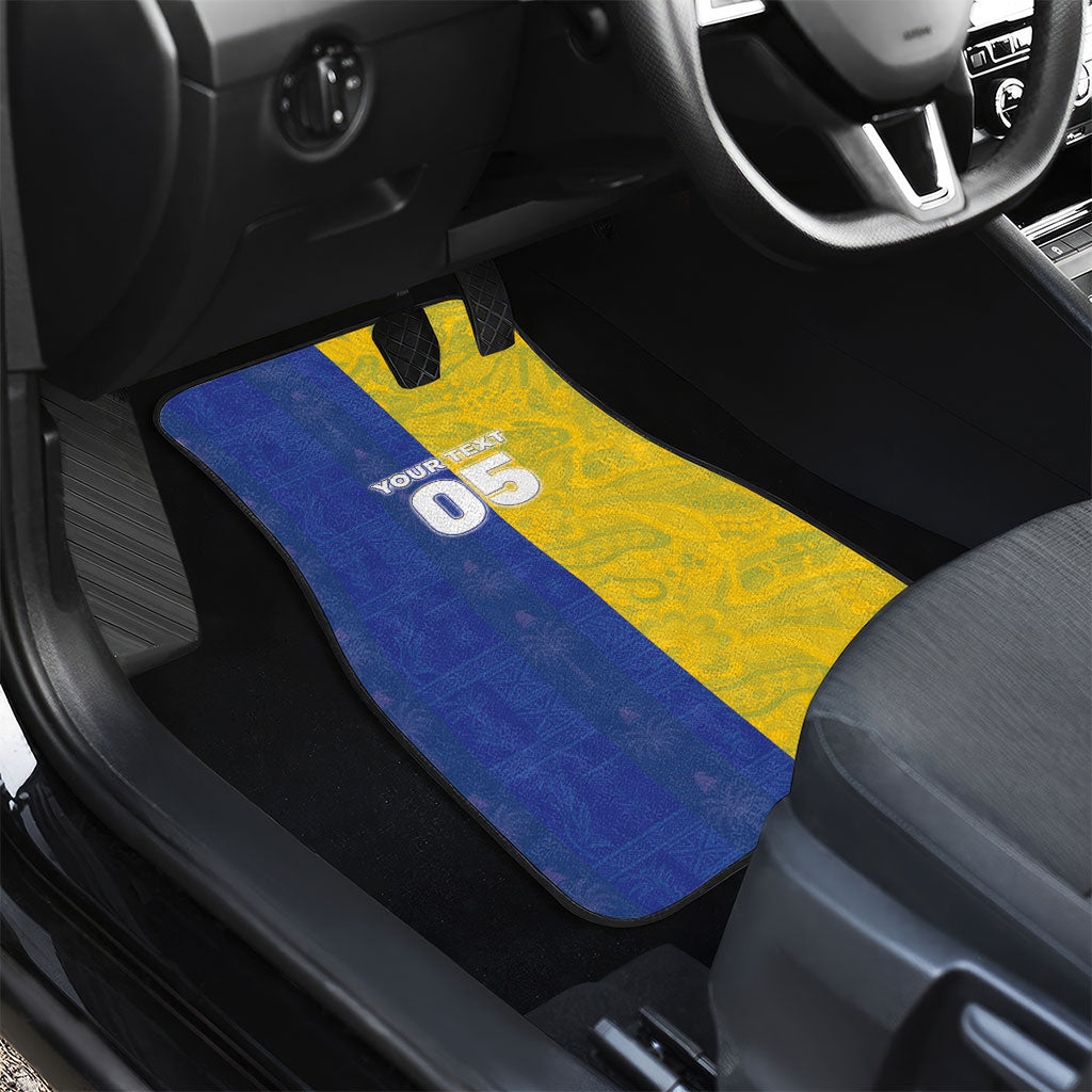 Custom Brazil And Haiti Football Car Mats Jaguar With Kanson Wouj Special Style