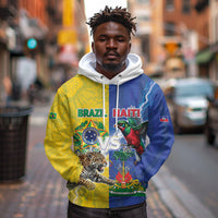 Custom Brazil And Haiti Football Hoodie Jaguar With Kanson Wouj Special Style