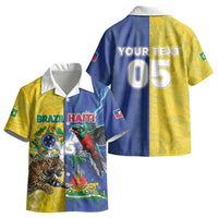 Custom Brazil And Haiti Football Kid Hawaiian Shirt Jaguar With Kanson Wouj Special Style LT05