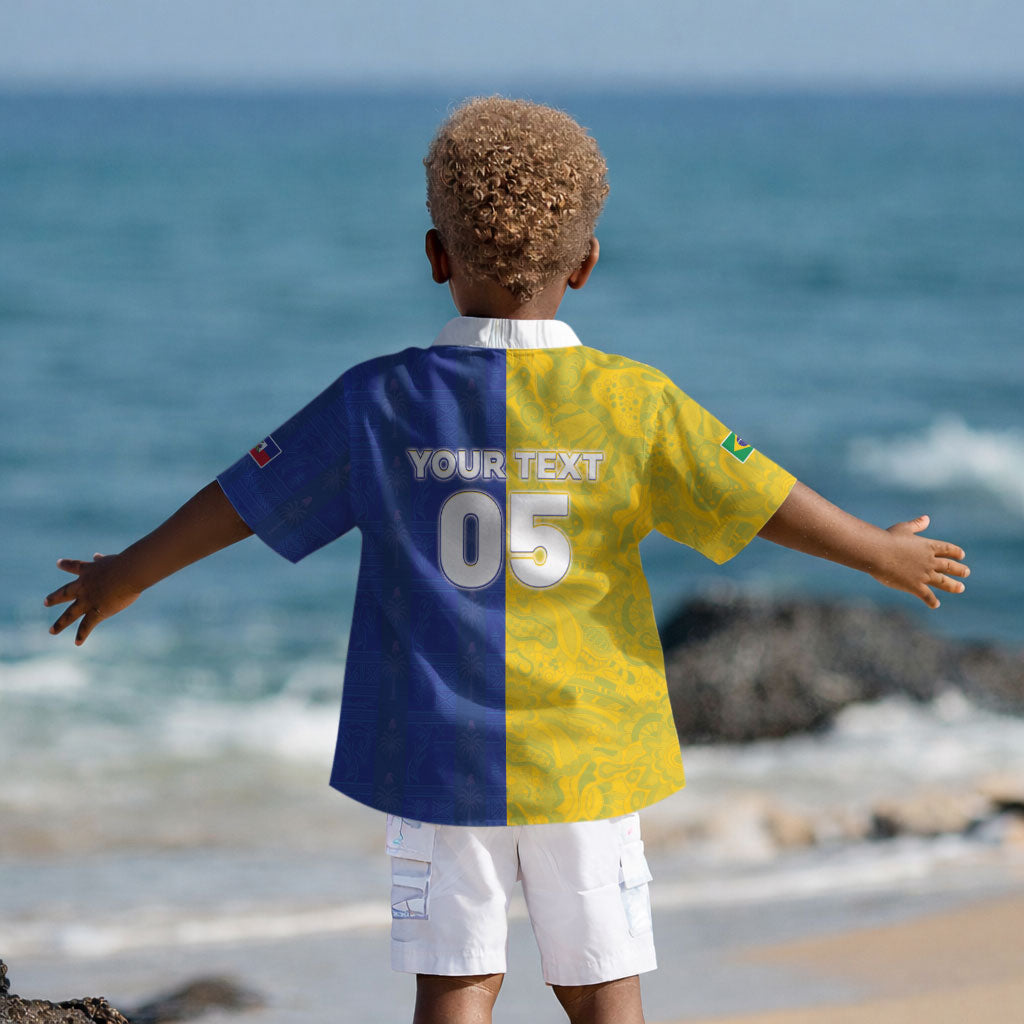 Custom Brazil And Haiti Football Kid Hawaiian Shirt Jaguar With Kanson Wouj Special Style LT05