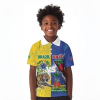 Custom Brazil And Haiti Football Kid Polo Shirt Jaguar With Kanson Wouj Special Style