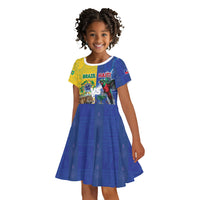 Custom Brazil And Haiti Football Kid Short Sleeve Dress Jaguar With Kanson Wouj Special Style