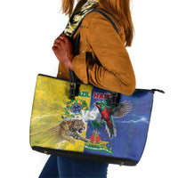 Brazil And Haiti Football Leather Tote Bag Jaguar With Kanson Wouj Special Style