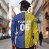 Custom Brazil And Haiti Football Long Sleeve Button Shirt Jaguar With Kanson Wouj Special Style