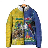 Custom Brazil And Haiti Football Padded Jacket Jaguar With Kanson Wouj Special Style