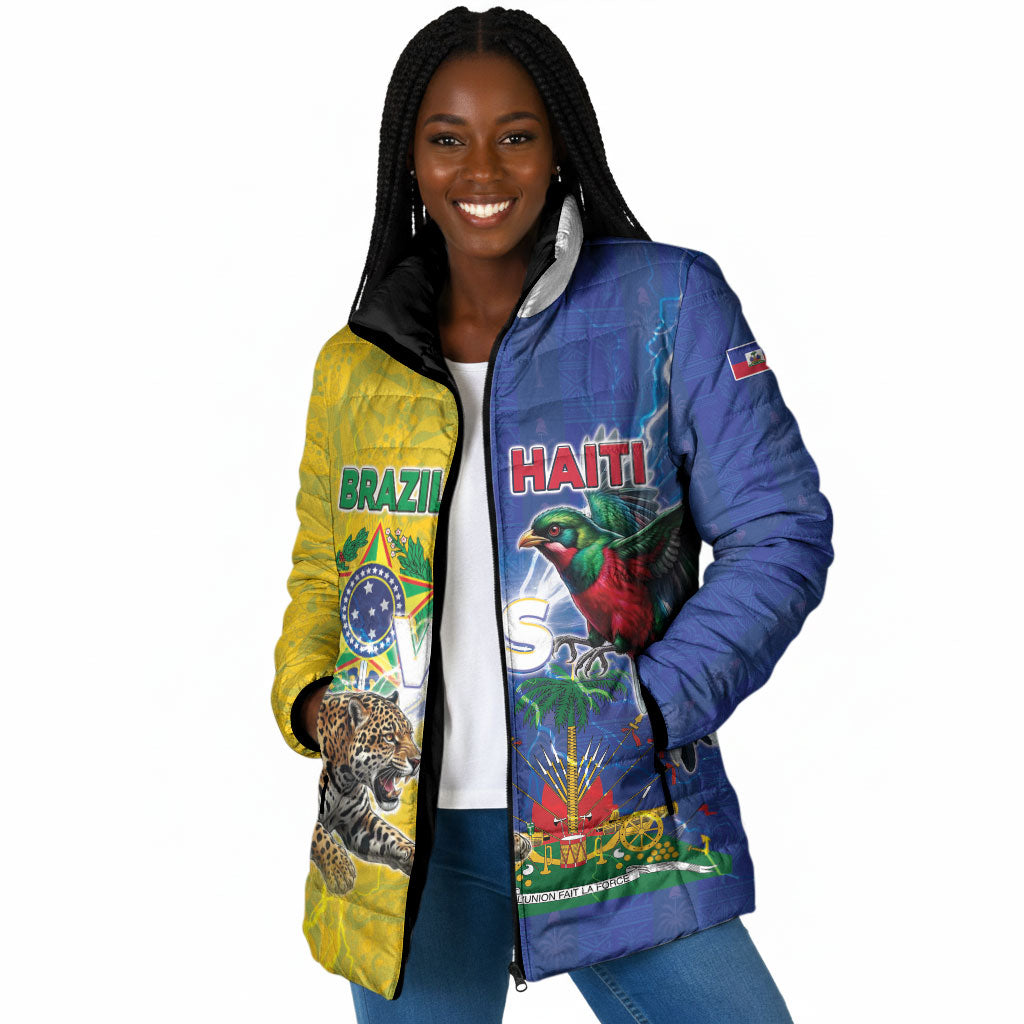 Custom Brazil And Haiti Football Padded Jacket Jaguar With Kanson Wouj Special Style