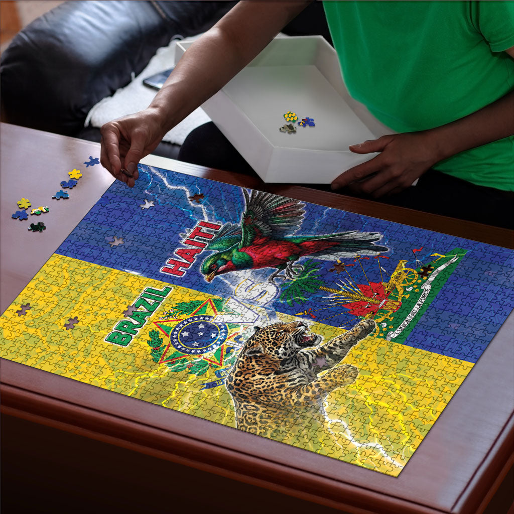 Brazil And Haiti Football Puzzle Jaguar With Kanson Wouj Special Style