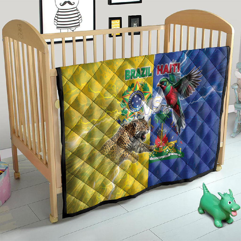 Brazil And Haiti Football Quilt Jaguar With Kanson Wouj Special Style