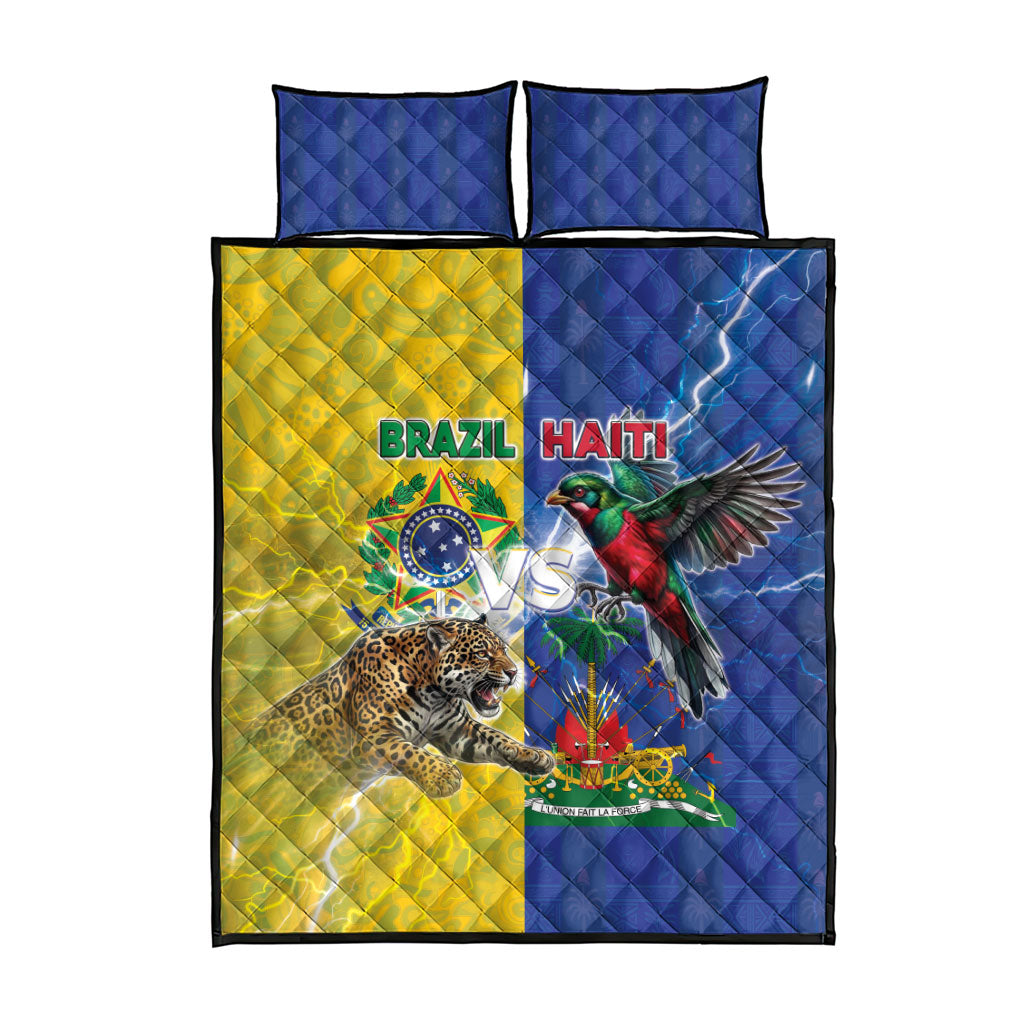 Brazil And Haiti Football Quilt Bed Set Jaguar With Kanson Wouj Special Style
