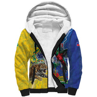 Custom Brazil And Haiti Football Sherpa Hoodie Jaguar With Kanson Wouj Special Style