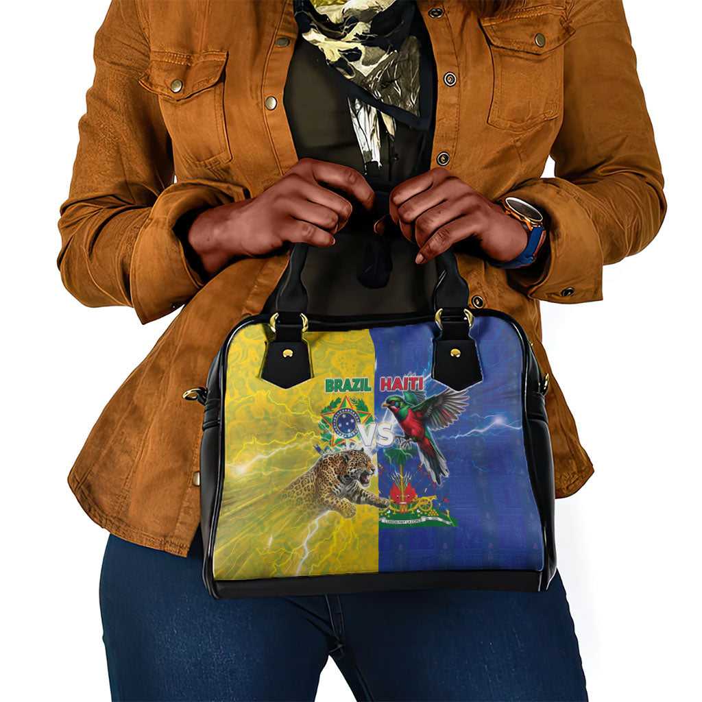 Brazil And Haiti Football Shoulder Handbag Jaguar With Kanson Wouj Special Style