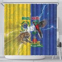Brazil And Haiti Football Shower Curtain Jaguar With Kanson Wouj Special Style