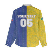 Custom Brazil And Haiti Football Women Casual Shirt Jaguar With Kanson Wouj Special Style