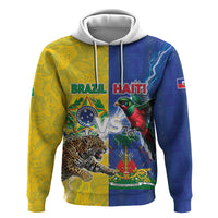 Custom Brazil And Haiti Football Zip Hoodie Jaguar With Kanson Wouj Special Style