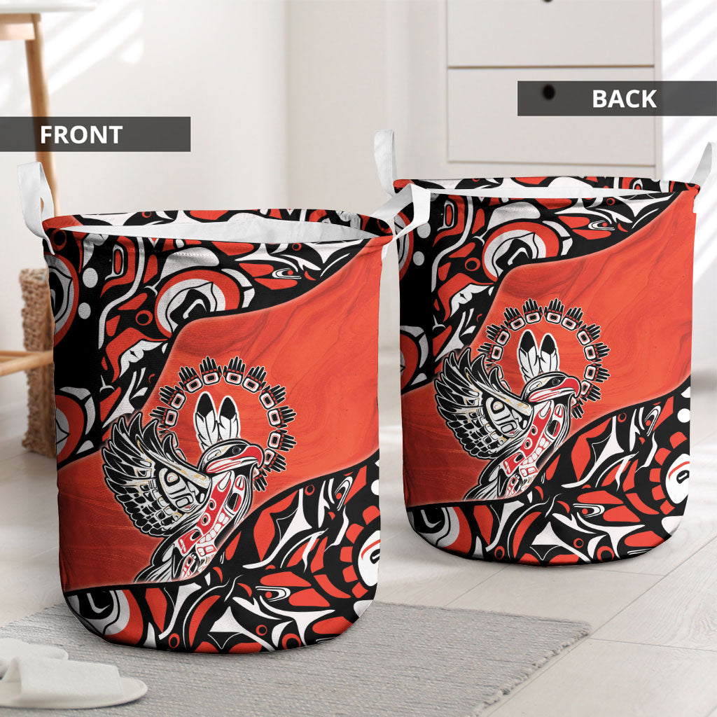 Canada National Indigenous Peoples Day Laundry Basket Haida Art Eagle