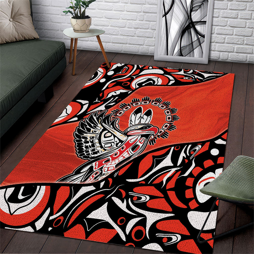 Canada National Indigenous Peoples Day Area Rug Haida Art Eagle