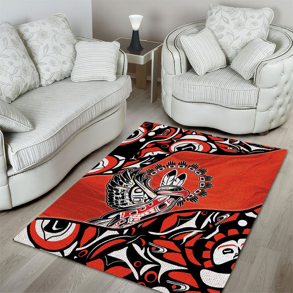 Canada National Indigenous Peoples Day Area Rug Haida Art Eagle
