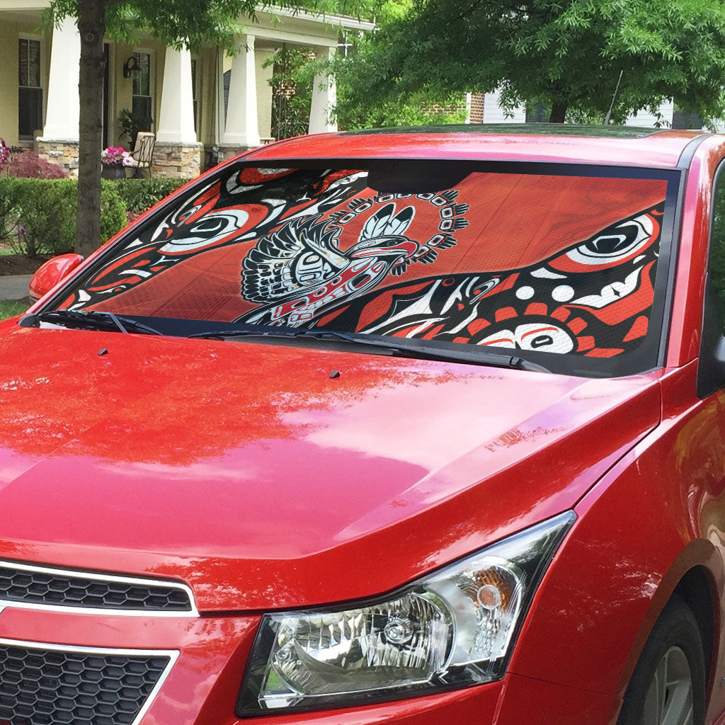 Canada National Indigenous Peoples Day Auto Sun Shade Haida Art Eagle