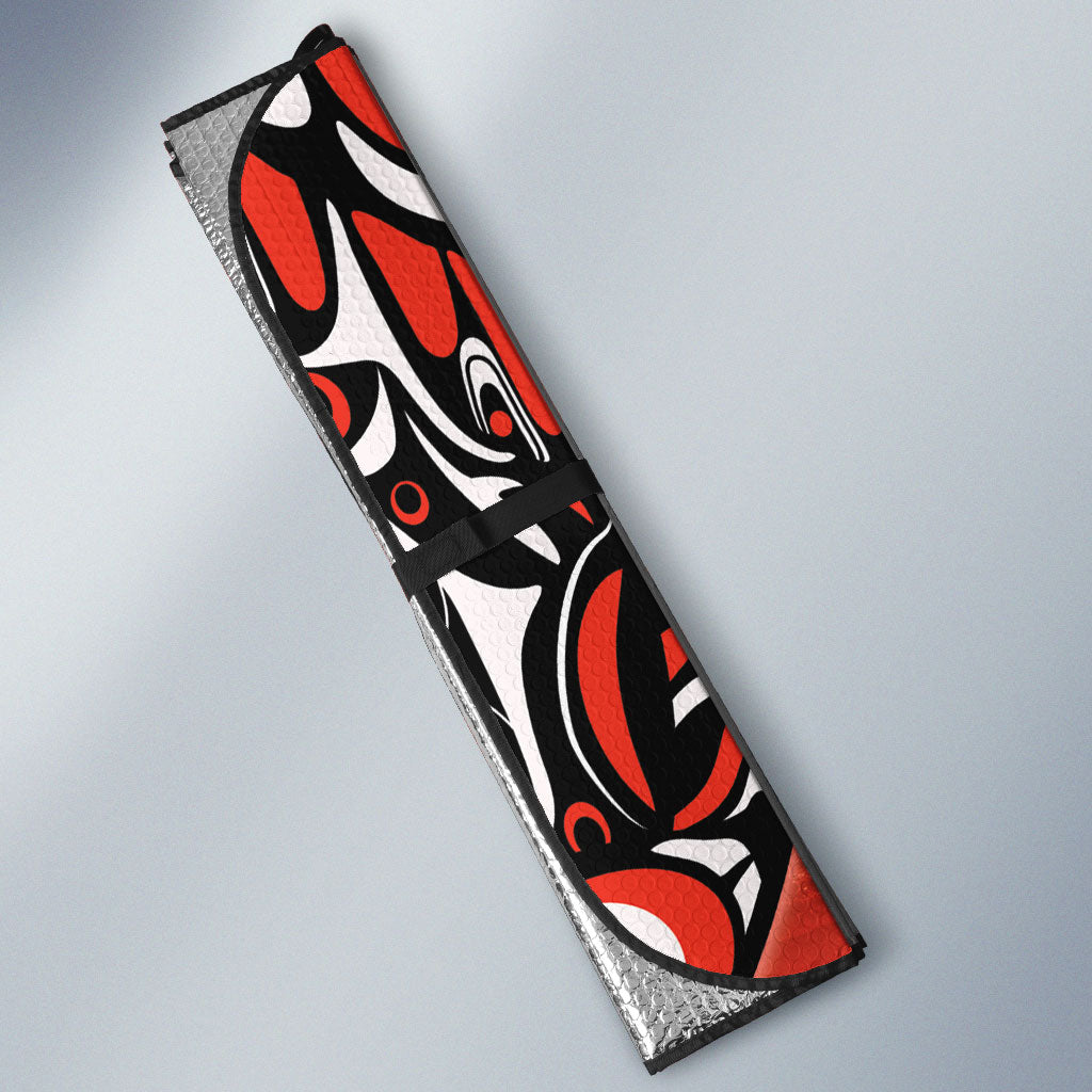 Canada National Indigenous Peoples Day Auto Sun Shade Haida Art Eagle