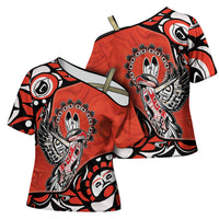 Canada National Indigenous Peoples Day Cross Shoulder Shirt Haida Art Eagle