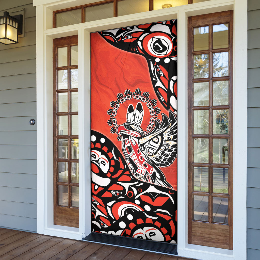 Canada National Indigenous Peoples Day Door Cover Haida Art Eagle