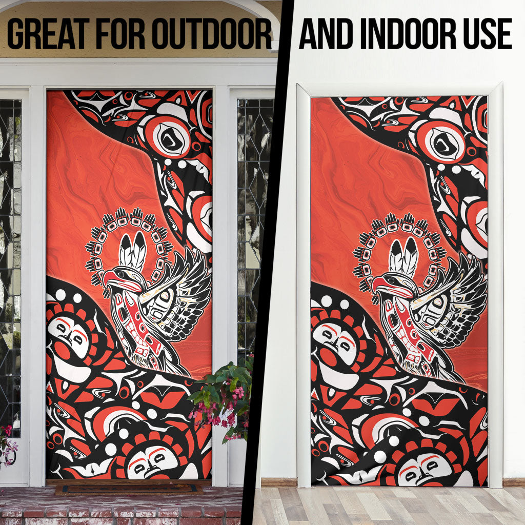 Canada National Indigenous Peoples Day Door Cover Haida Art Eagle