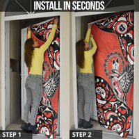 Canada National Indigenous Peoples Day Door Cover Haida Art Eagle