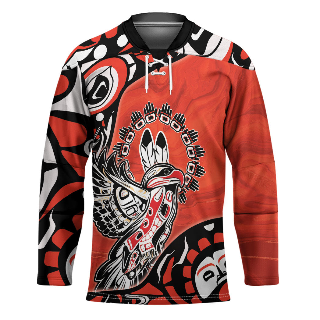 Canada National Indigenous Peoples Day Hockey Jersey Haida Art Eagle