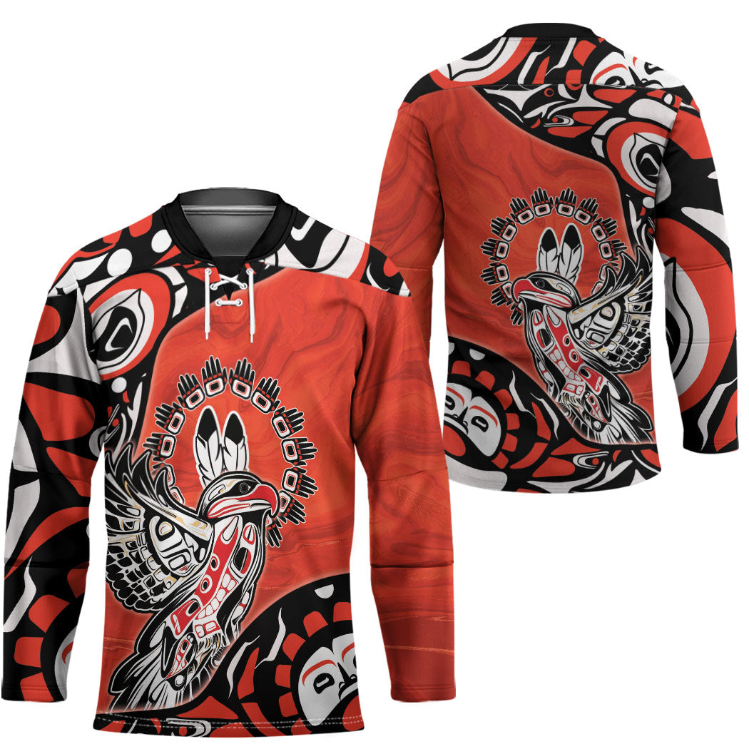 Canada National Indigenous Peoples Day Hockey Jersey Haida Art Eagle