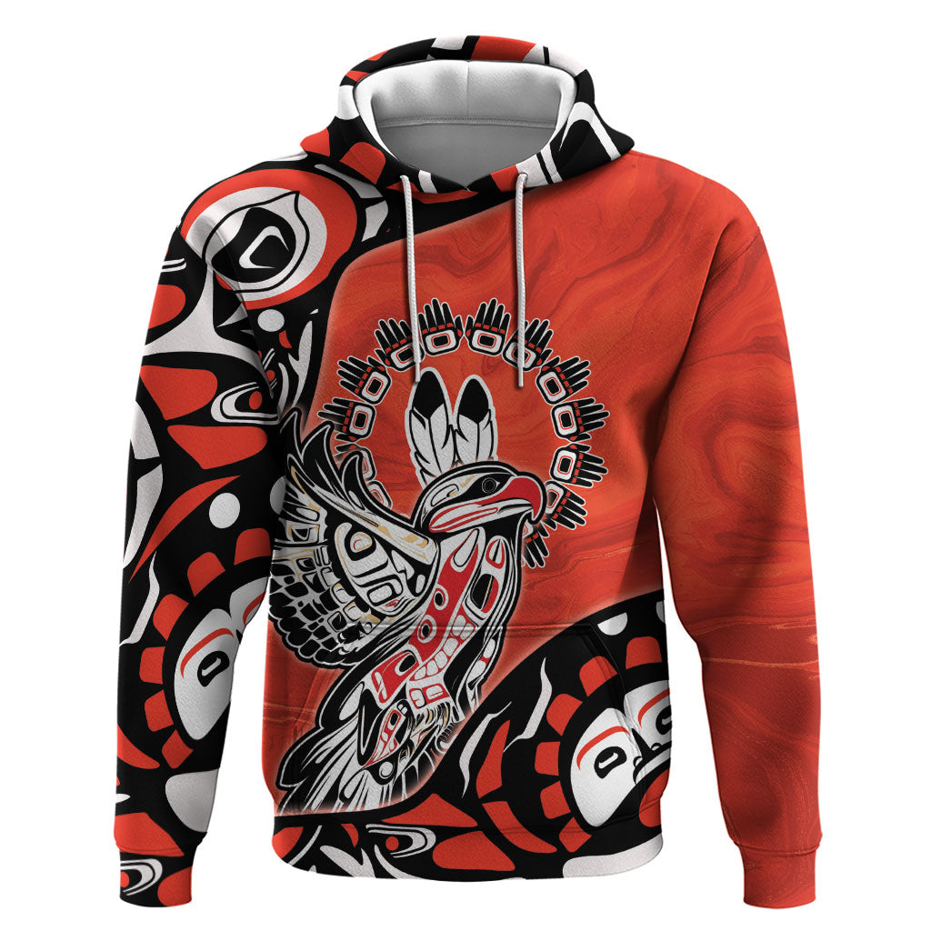 Canada National Indigenous Peoples Day Hoodie Haida Art Eagle
